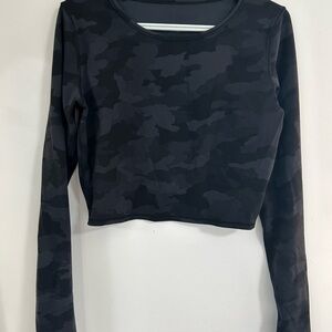 lululemon athletica Black Camouflage Crop Top